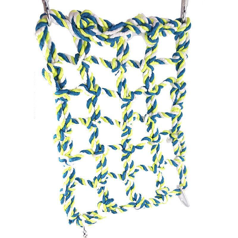 Hanging Climbing Net for Birds and Small Pets Cotton Rope Cage Hammock - Cotton Rope