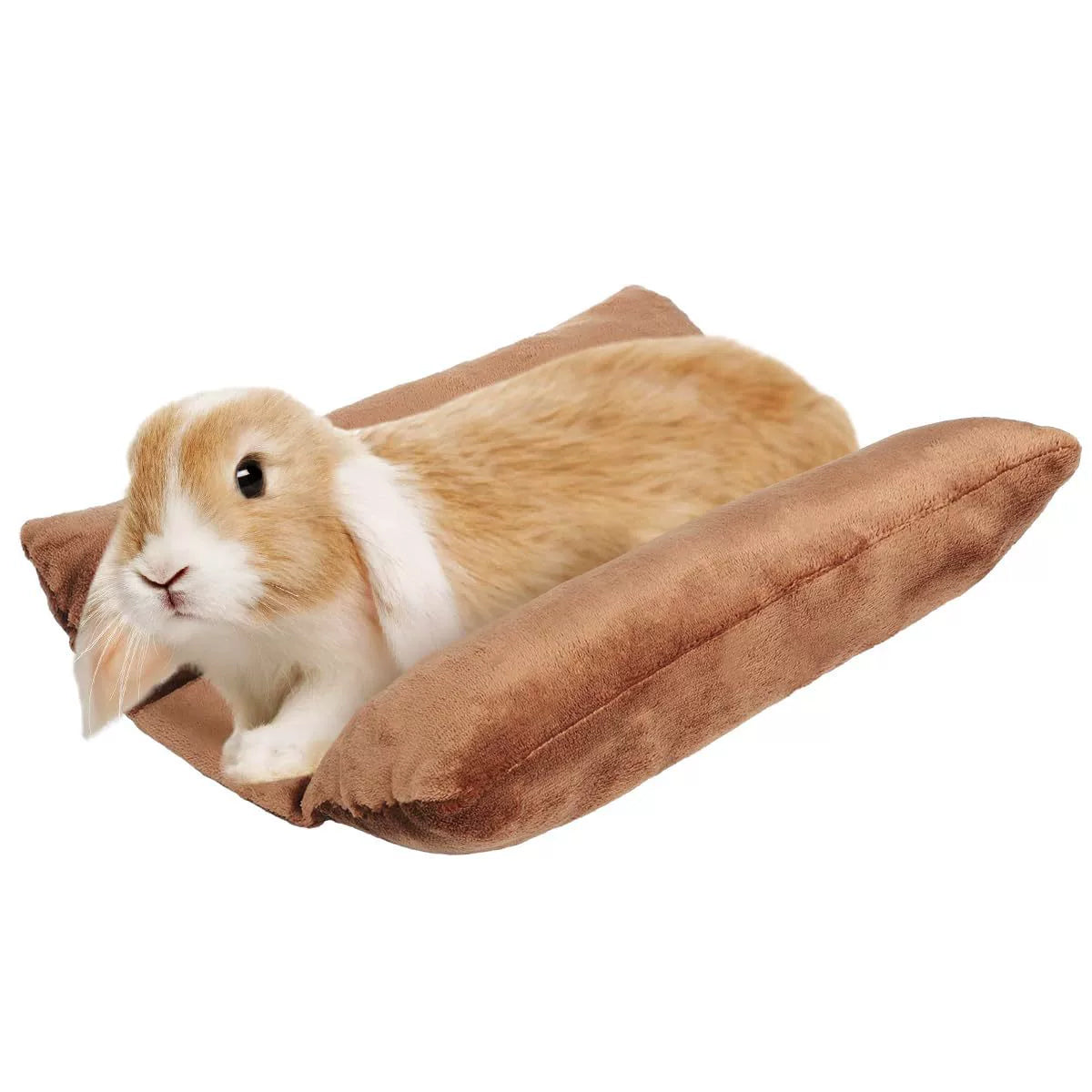 Small Animal Bed Cushion Plush Sleeping Mat for Guinea Pig - Brown