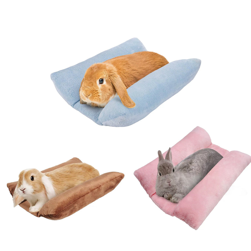 Small Animal Bed Cushion Plush Sleeping Mat for Guinea Pig - Pink