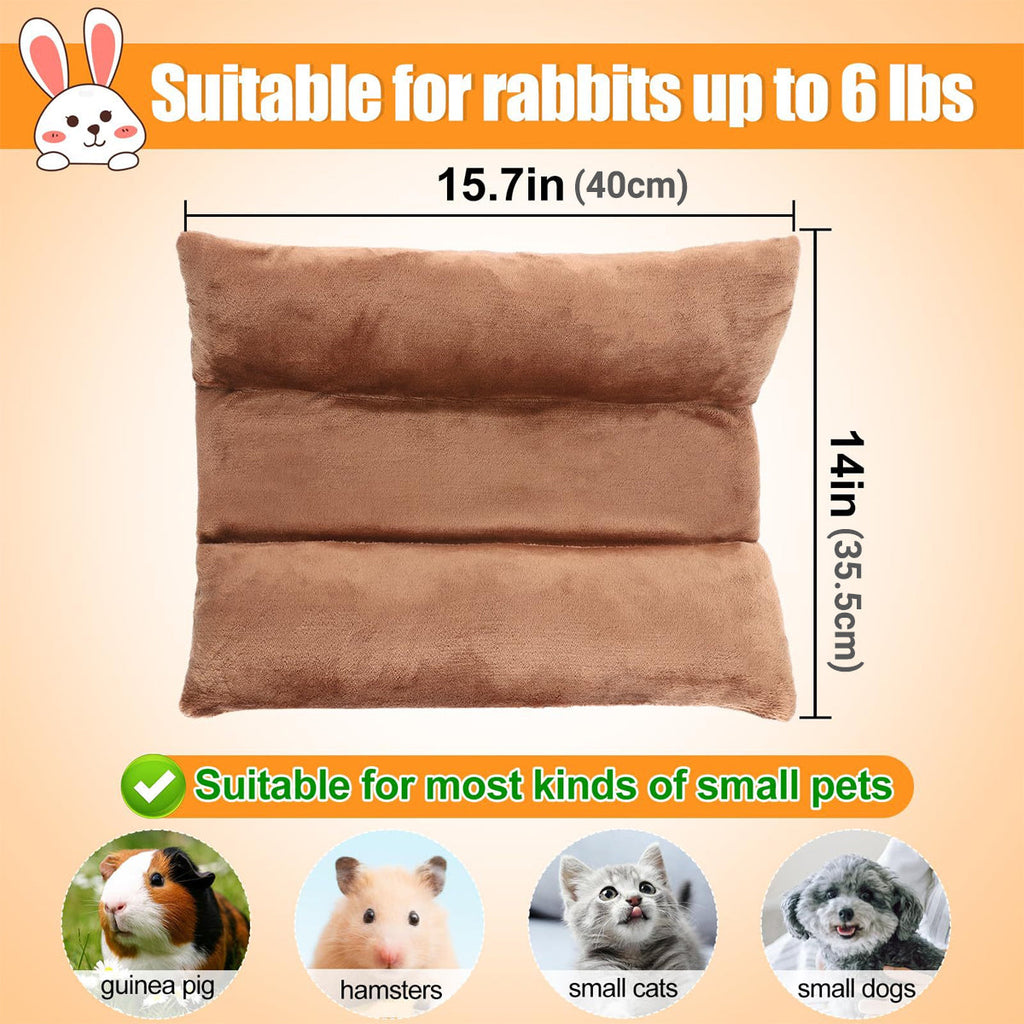 Small Animal Bed Cushion Plush Sleeping Mat for Guinea Pig - Pink