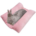 Small Animal Bed Cushion Plush Sleeping Mat for Guinea Pig - Pink