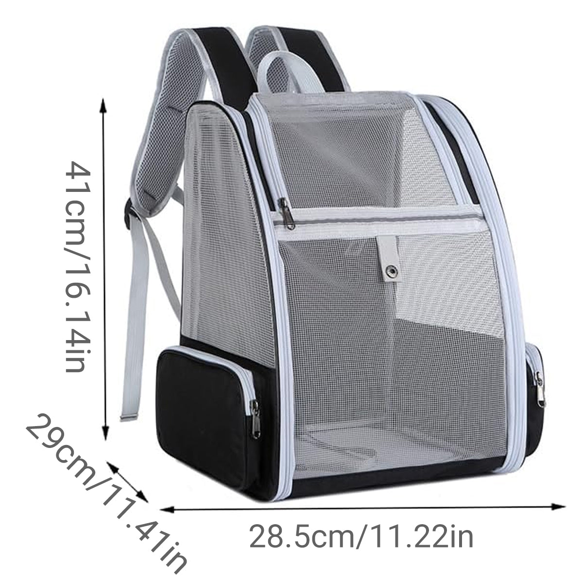 Large Foldable Portable Cat Dog Bag Outdoor Shoulder Backpack - Blue