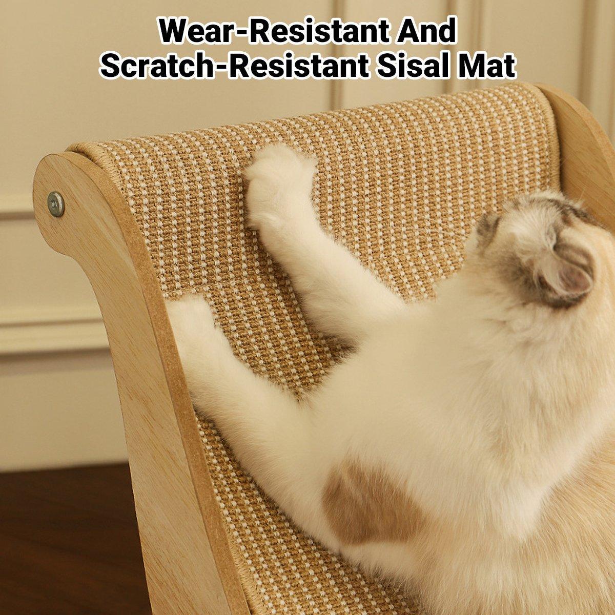 Cat Scratching Recliner Sofa 2 in 1 Lounge Bed Durable  - L