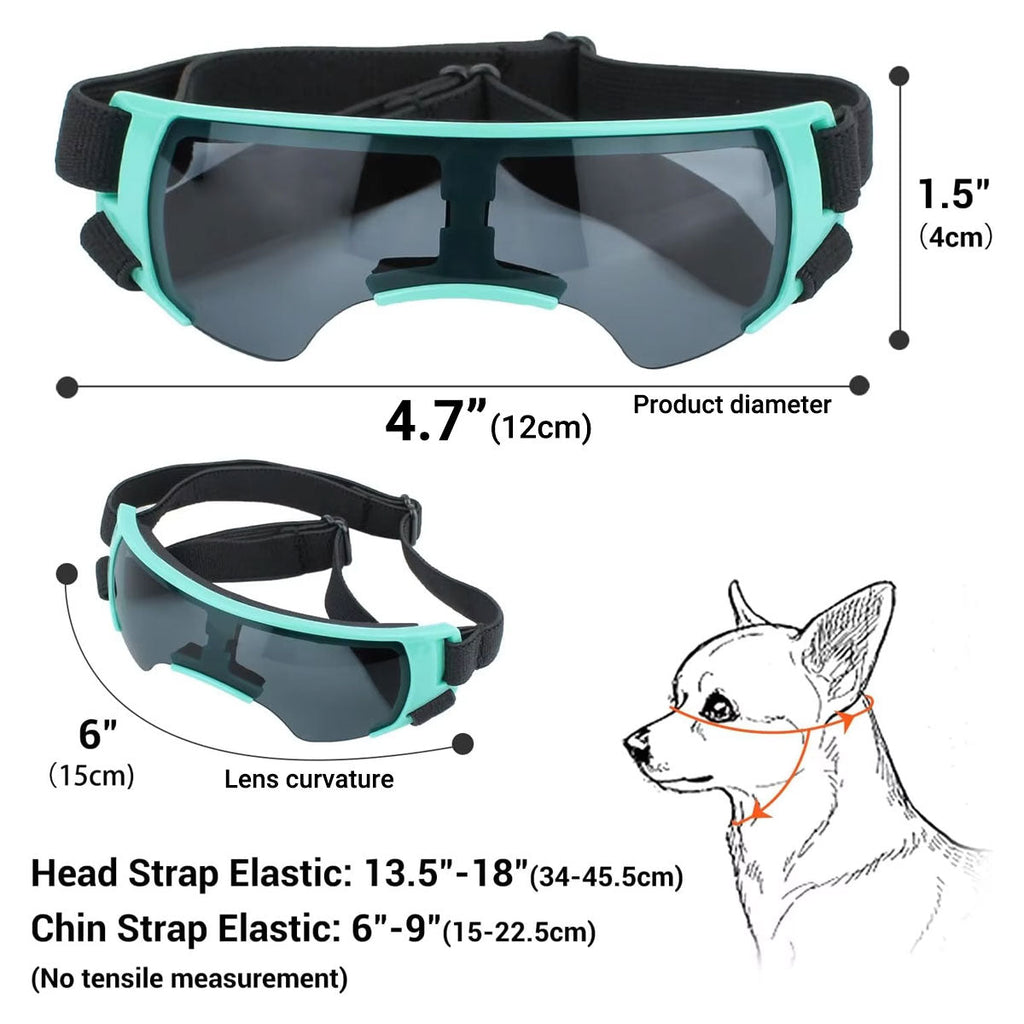 Dog Sunglasses Goggles UV Eye Shield for Small Dogs - Black