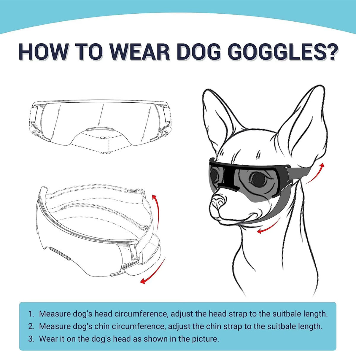 Dog Sunglasses Goggles UV Eye Shield for Small Dogs - Gold