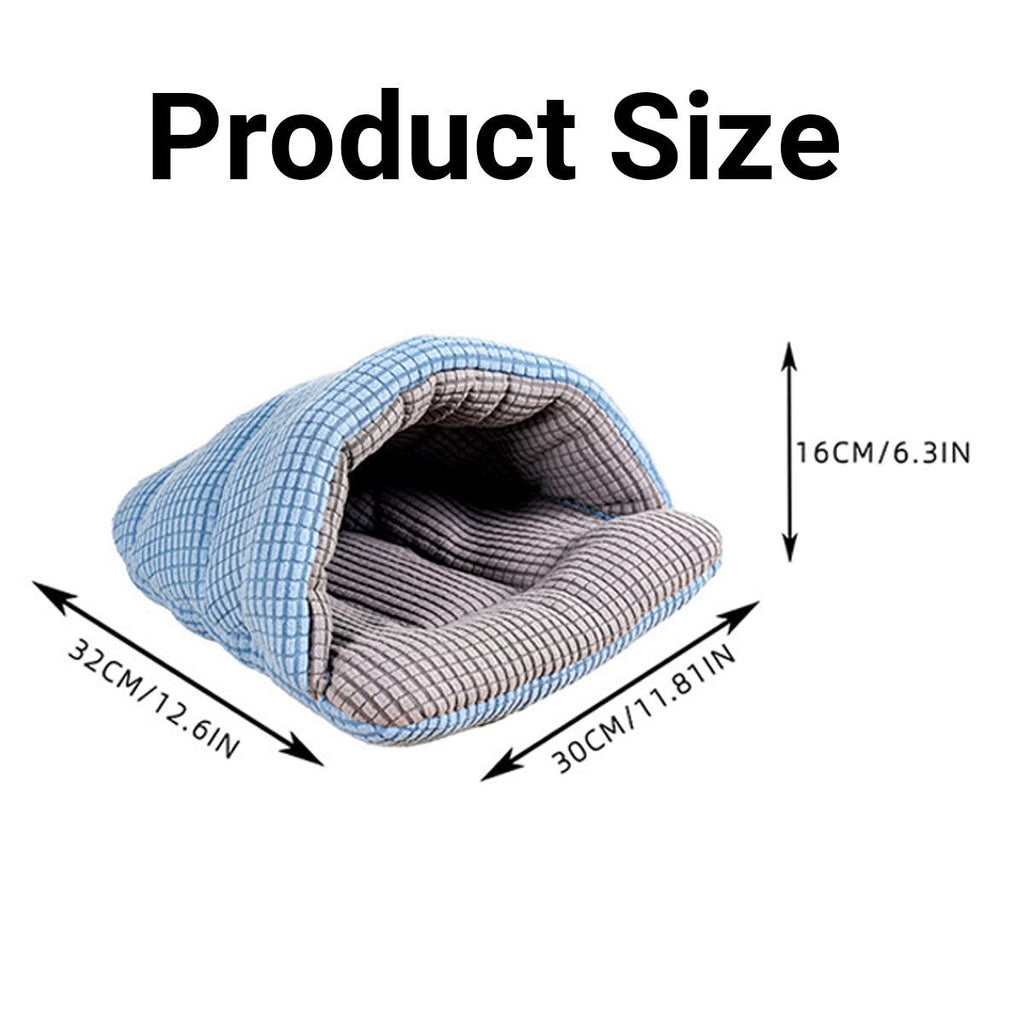 Pet Kennel Sleeping Bag Semi Enclosed Bed for Cats and Puppies - Pink