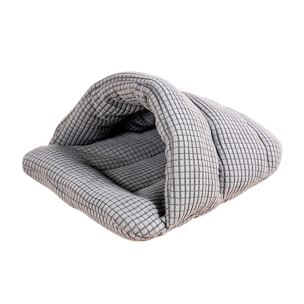 Pet Kennel Sleeping Bag Semi Enclosed Bed for Cats and Puppies - Pink