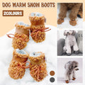 Winter Pet Dog Non-Slip Cotton Shoes - Brown-M
