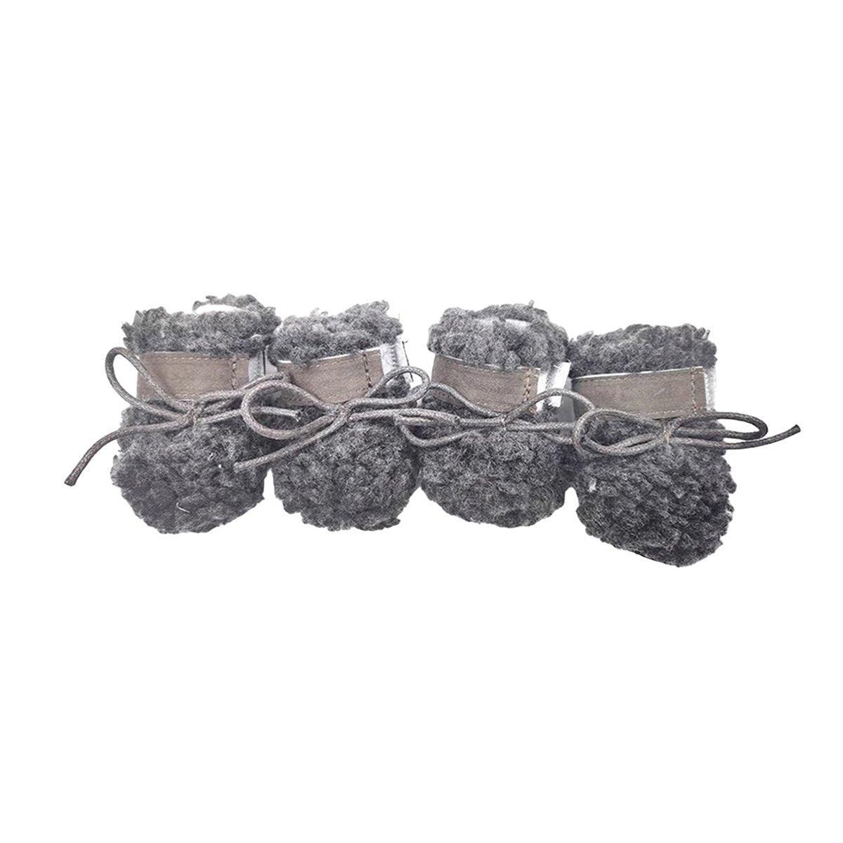 Winter Pet Dog Non-Slip Cotton Shoes - Brown-M