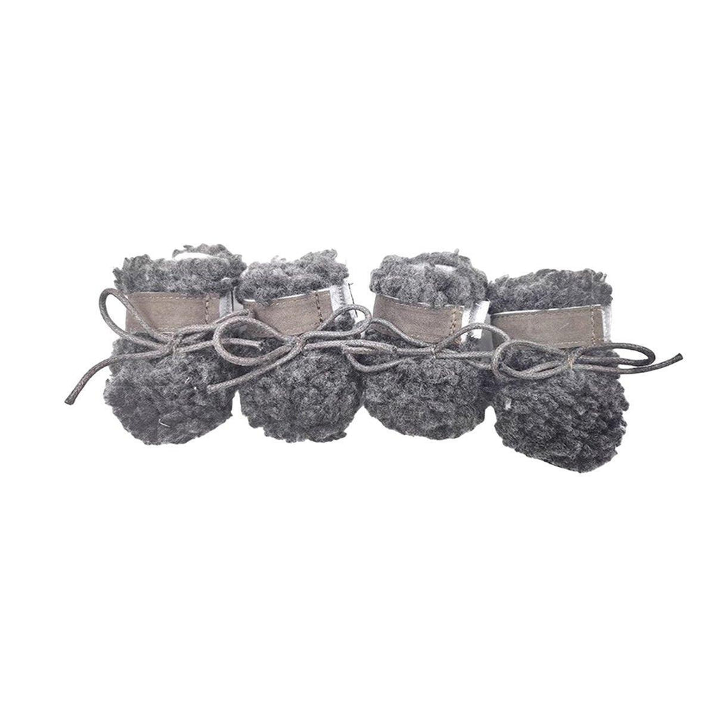 Winter Pet Dog Non-Slip Cotton Shoes - Brown-M