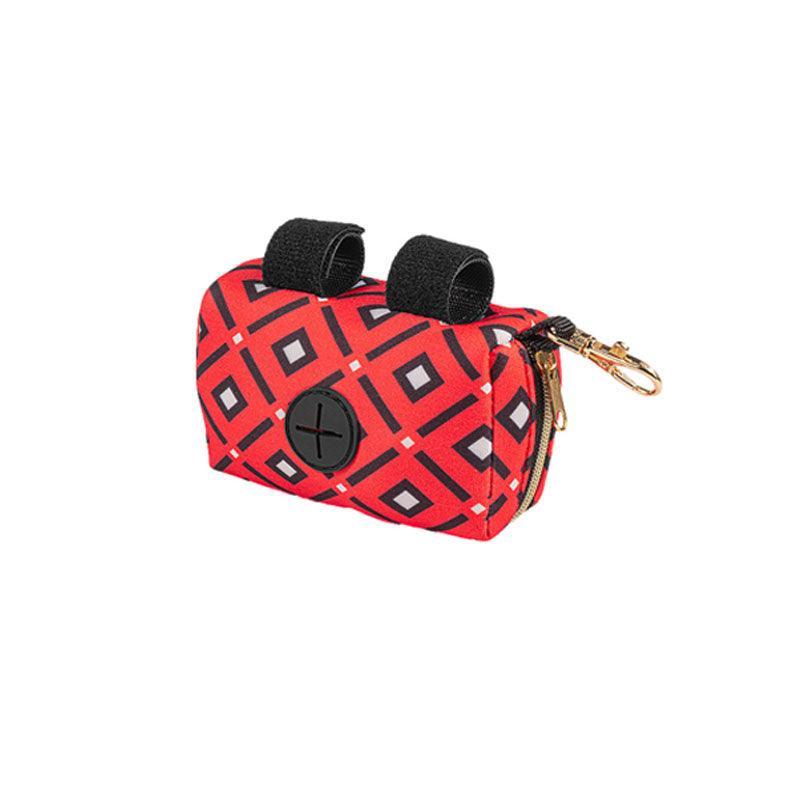 Dog Poop Bag Container Dispenser Puppy Pick-Up Poo Waste - Red