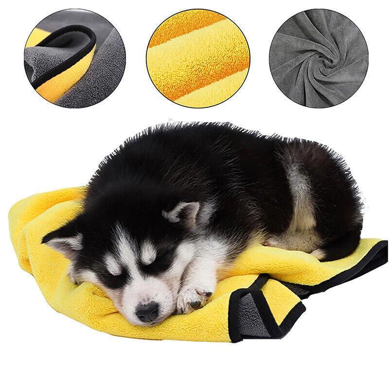 Dog Cat Drying Towel Ultra-Absorbent Water Bath Microfiber Soft Cloth - 30 X 60CM