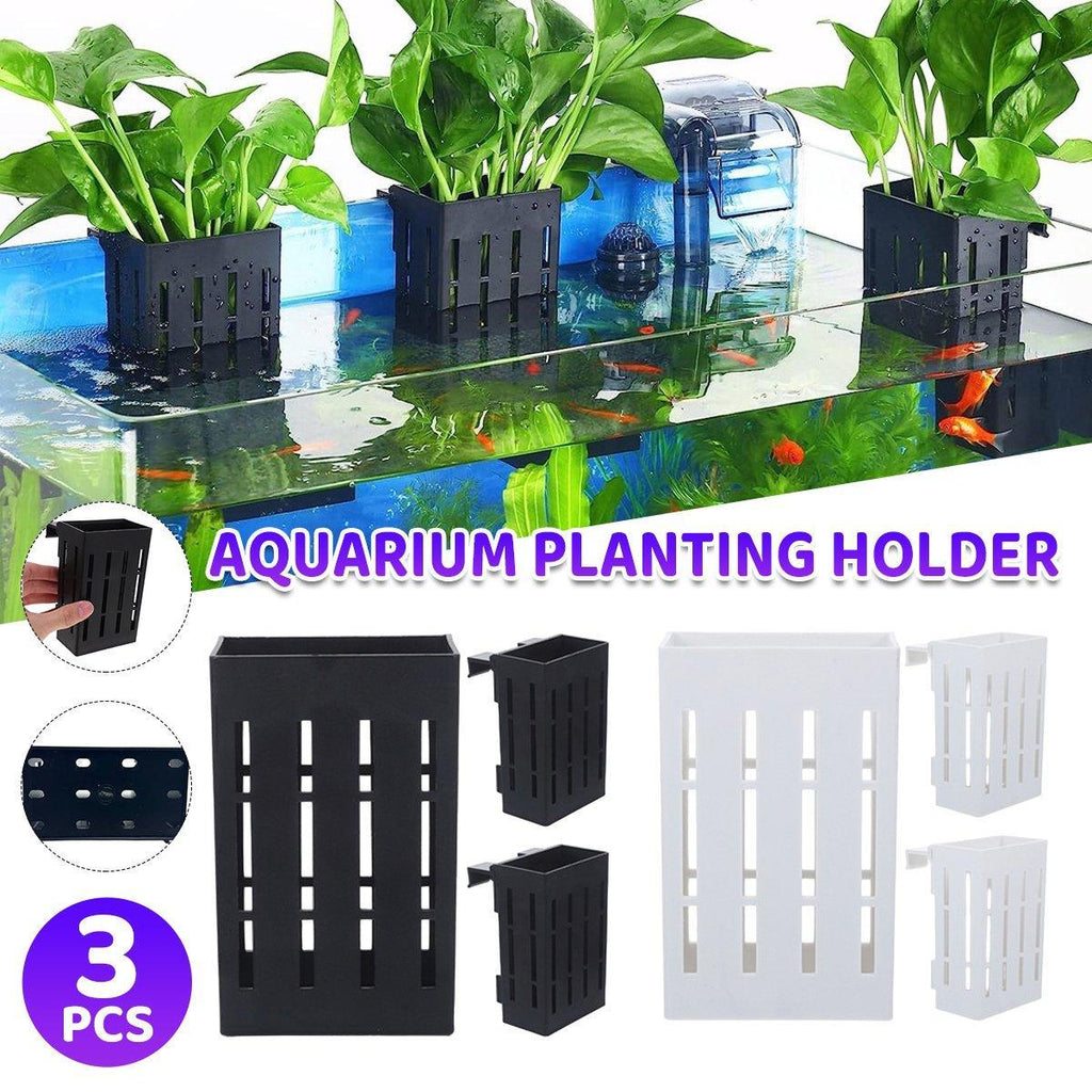 Plant Storage Rack Fish Tank Aquarium Basket Holder - White