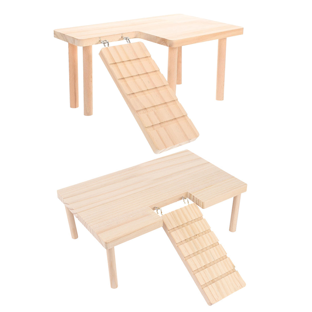 Guinea Pig Wood Stand Platform with Ladder Small - Accessories - L-shape