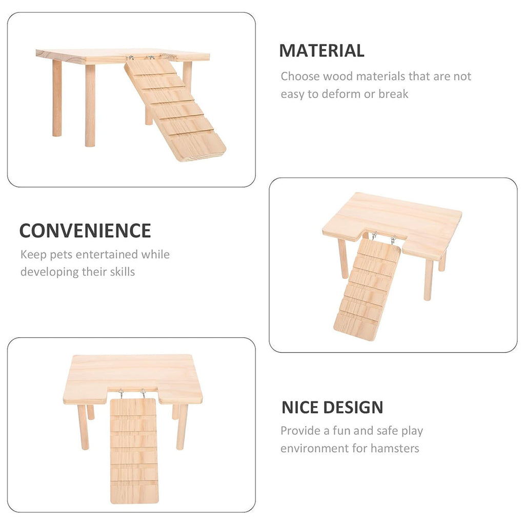 Guinea Pig Wood Stand Platform with Ladder Small - Accessories - L-shape