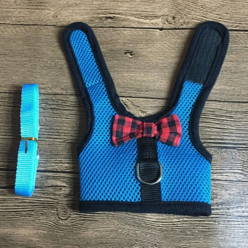 Rabbit Vest Harness Leash for Guinea Pig Traction Rope M - Red
