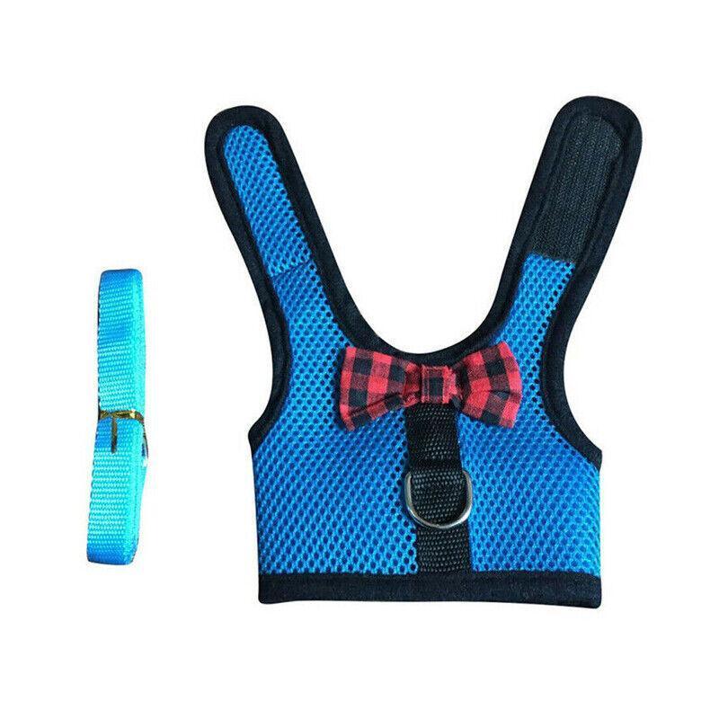 Rabbit Vest Harness Leash for Guinea Pig Traction Rope M - Red