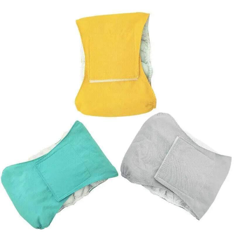 XS Male Dog Puppy Nappy Diaper Belly Wrap Band - Grey