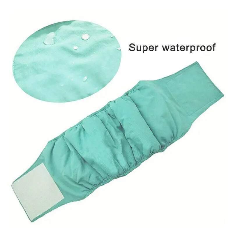 XS Male Dog Puppy Nappy Diaper Belly Wrap Band - Grey