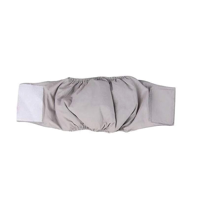 XS Male Dog Puppy Nappy Diaper Belly Wrap Band - Grey