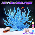 Soft Coral Realistic Water Plants Aquarium Decoration Fish Tank - Blue