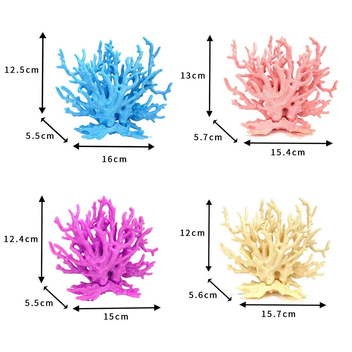 Soft Coral Realistic Water Plants Aquarium Decoration Fish Tank - Blue
