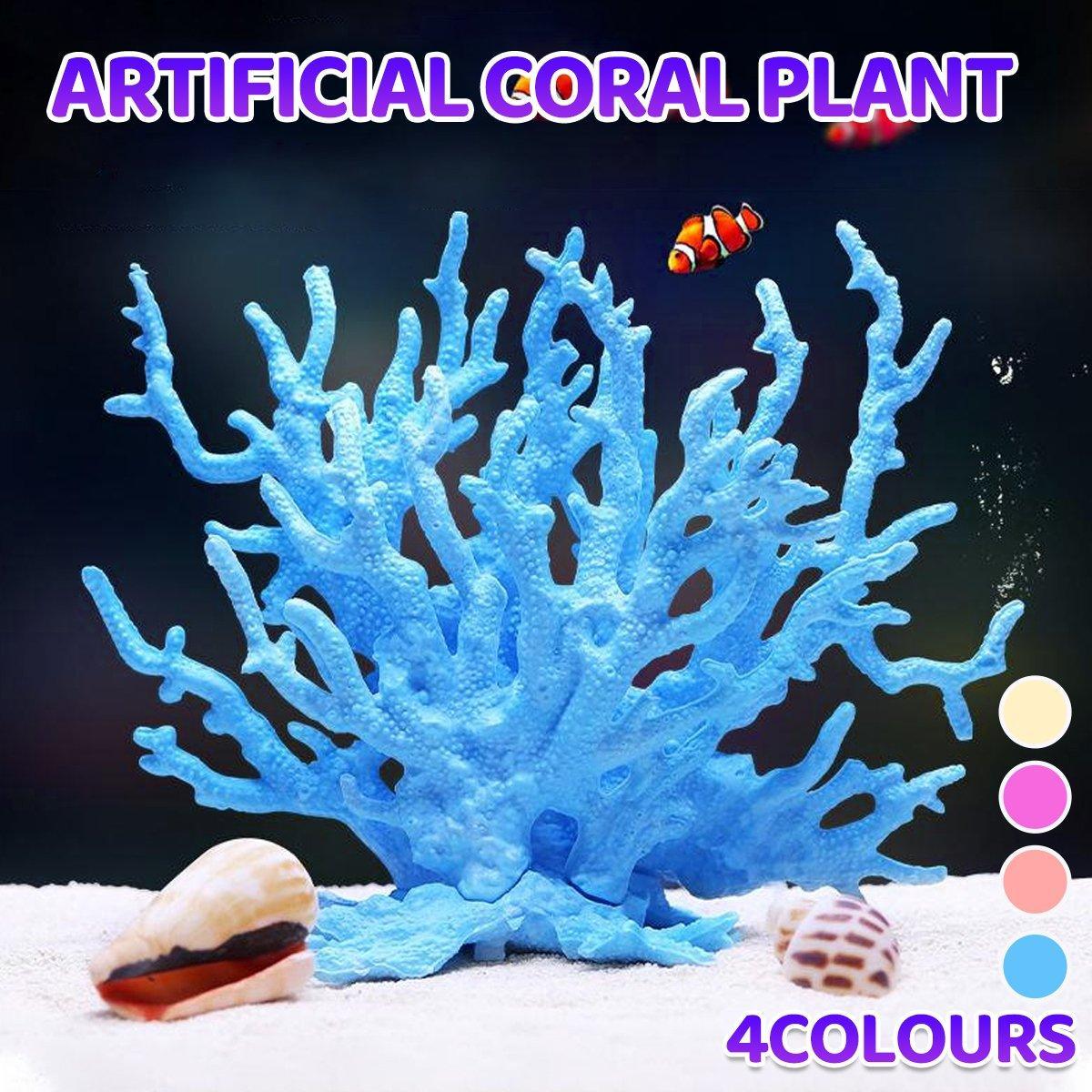 Soft Coral Realistic Water Plants Aquarium Decoration Fish Tank - Pink