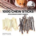 Natural Rabbit Molar Snacks Guinea Pig Branches Sweet Bamboo Grinding Teeth Wood - Black