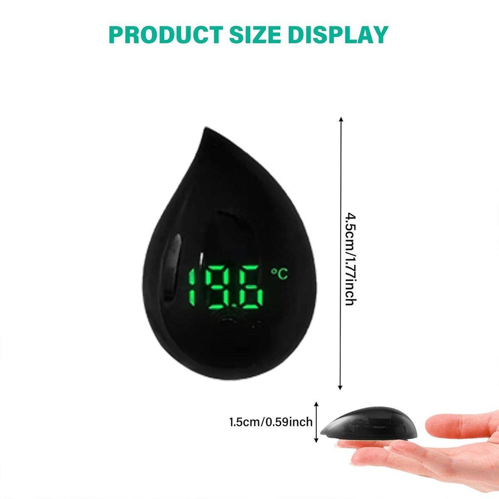 Mini Digital Fish Tank Aquarium Thermometer Gauge - Black