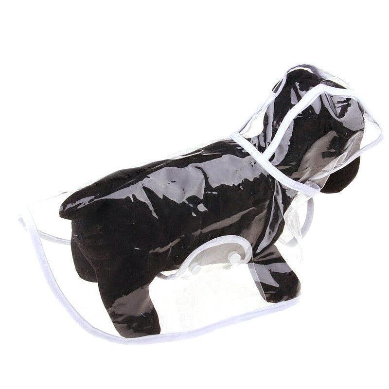 Puppy Waterproof Raincoat Jacket Vest Rain Coat Outdoor Hoodies White - S