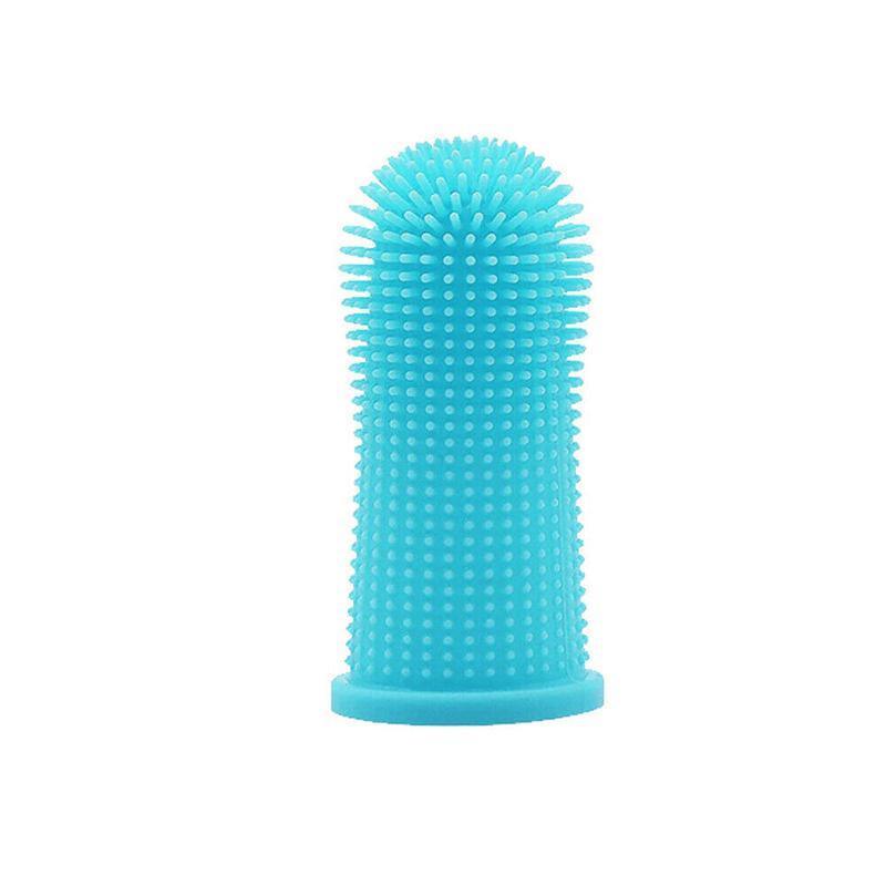 Premium Oral Care Dog Cat finger Toothbrush Silicone - Yellow
