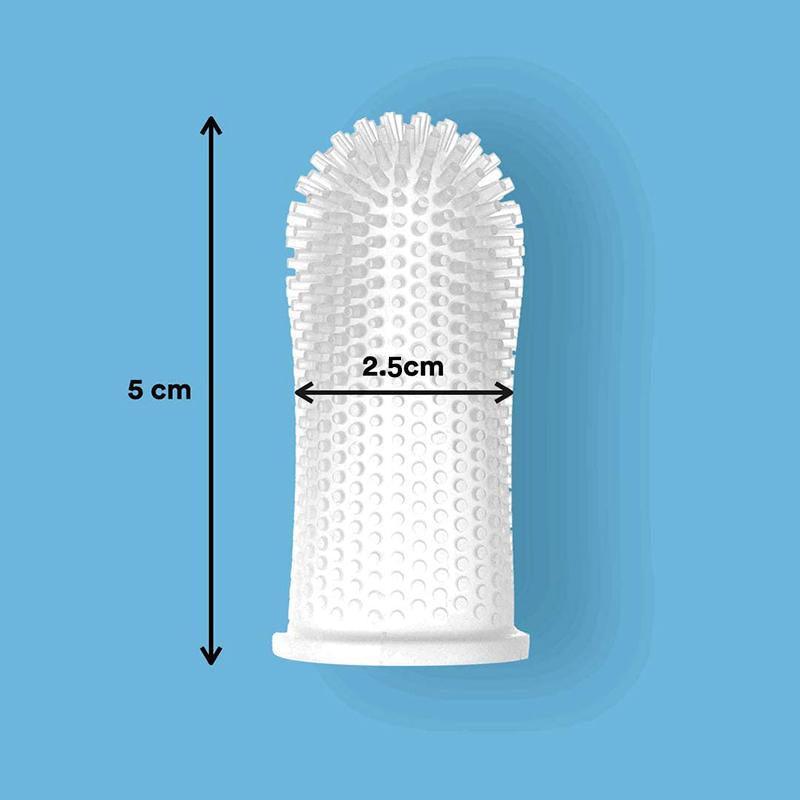 Premium Oral Care Dog Cat finger Toothbrush Silicone - Blue