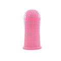 Premium Oral Care Dog Cat finger Toothbrush Silicone - Pink