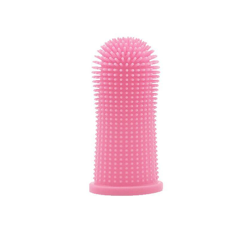 Premium Oral Care Dog Cat finger Toothbrush Silicone - White