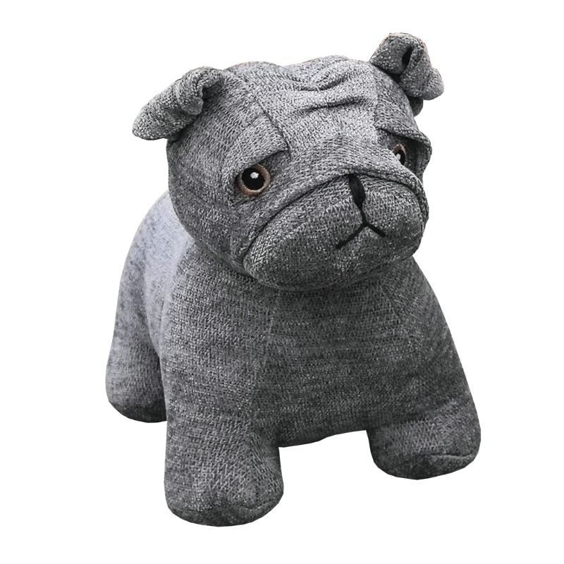 Grey French Bulldog Door Stopper 23cm