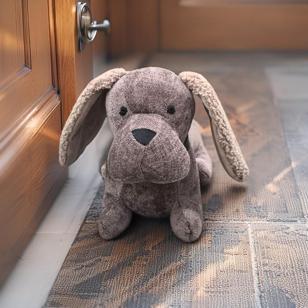 Brown Fabric Dachshund Door Stopper 38cm