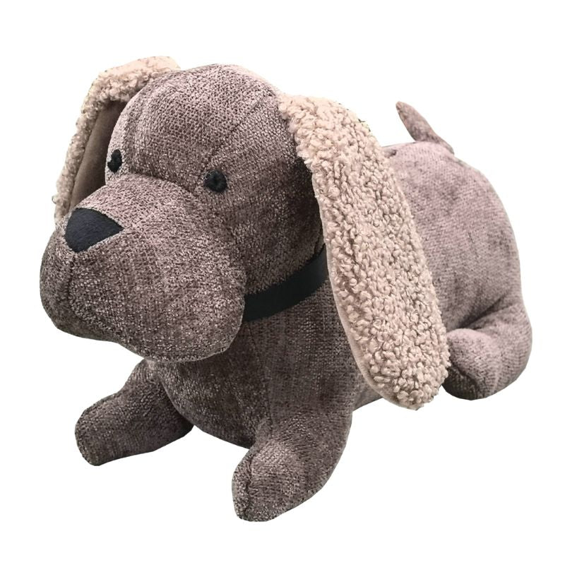 Brown Fabric Dachshund Door Stopper 38cm