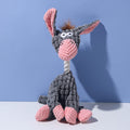 Grey Giraffe Cuddly Squeaky Animal Chew Toy for Dogs