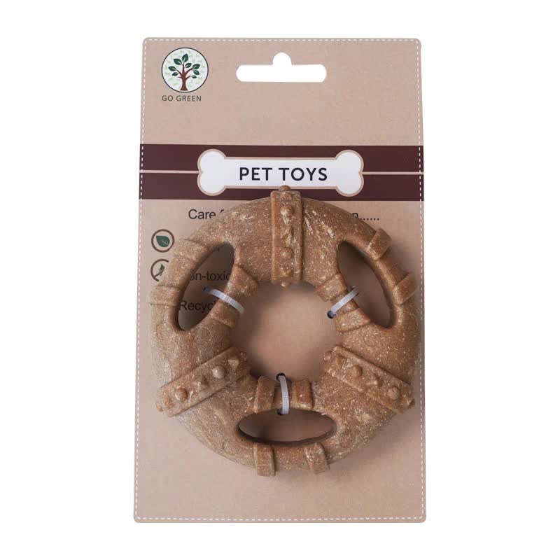 Wooden ring Durable Dog Chew Toy for Dental Health for Small & Medium Dogs