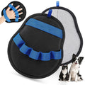 2-Pack Blue and Black Pet Hair Remover Glove - Reusable Double-Sided Deshedding Glove for Dog & Cat Grooming, Sofa, Carpet & Clothes Cleaning