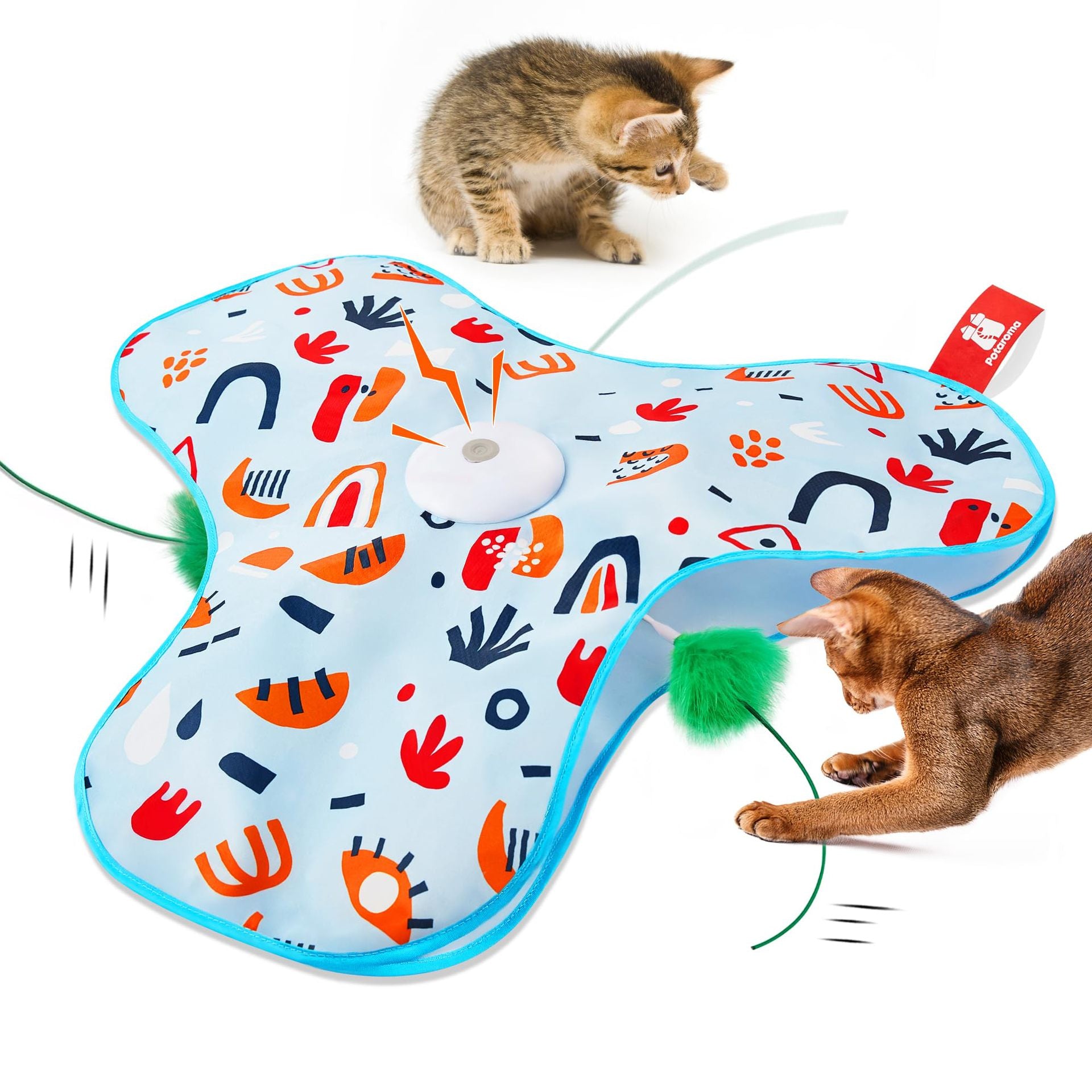 White Interactive Cat Play Tunnel & Hunting Cover - Self-Entertaining Pet Game