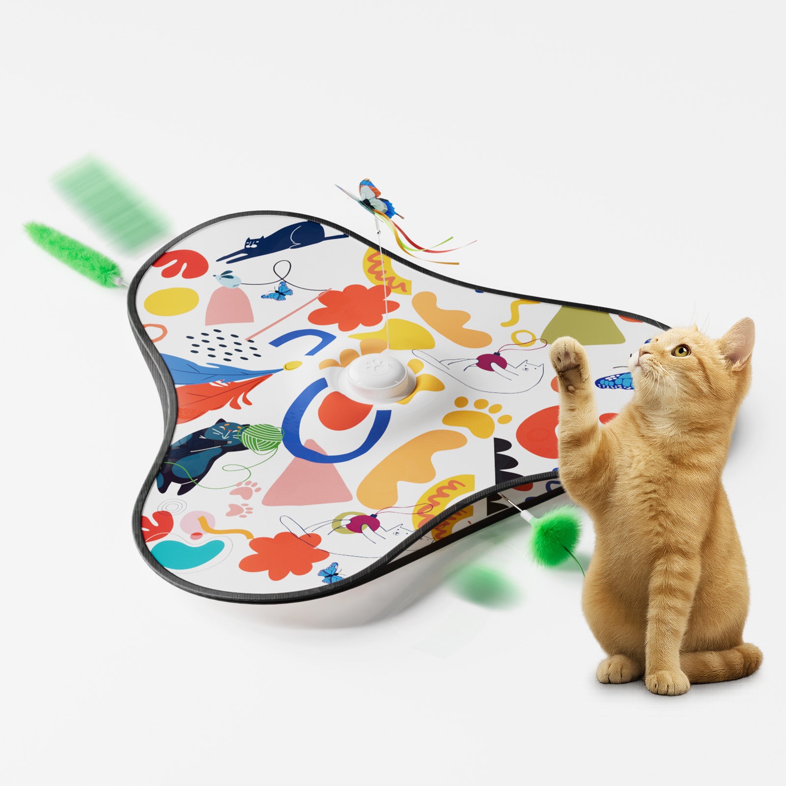 Multicolor Interactive Cat Play Tunnel & Hunting Cover - Self-Entertaining Pet Game