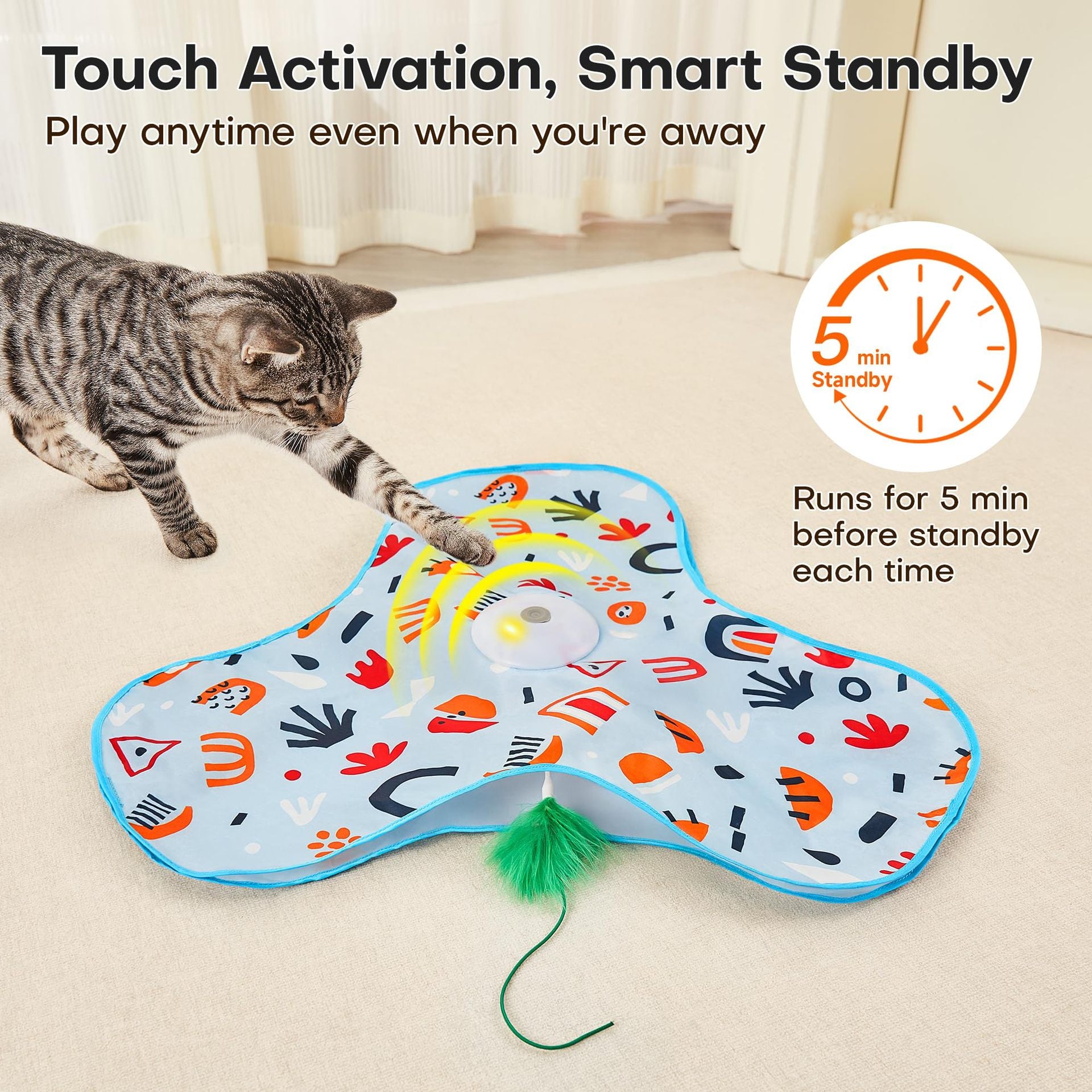 Green Interactive Cat Play Tunnel & Hunting Cover - Self-Entertaining Pet Game