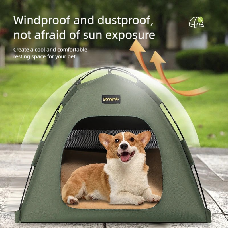 Medium Pet Tent for Cats & Dogs(Grey) - Portable Comfort Shelter with Soft Cushion