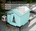 Small Size Elevated Indoor/Outdoor Pet Shelter(blue): Waterproof, Insulated for All-Season Warmth