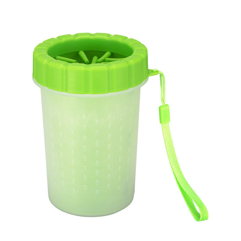 Blue Large Size Quick & Easy-Clean Dog Paw Cleaner Cup - PP+TPR Material, Gentle Pet Grooming Tool