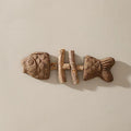 Brown 5 Pack Cat Catnip Toys Fish Bone Shaped Silvervine Chew Sticks for Teeth Cleaning and Interactive Play