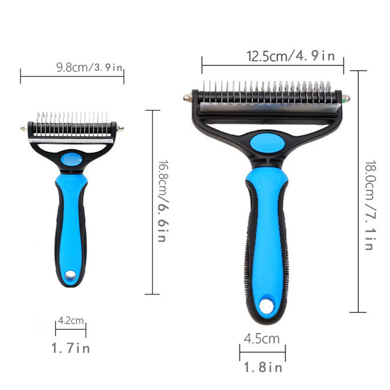 Green Pet Grooming Comb – Fine Toothed Side for Hair Removal and Detangling, Ideal for Dogs with Long or Thick Coats in Australia