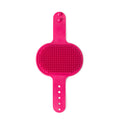 3-Pack Pink Multi-Functional Adjustable Silicone TPR Pet Grooming Massage Brush - for De-Shedding, and Furniture Scratching