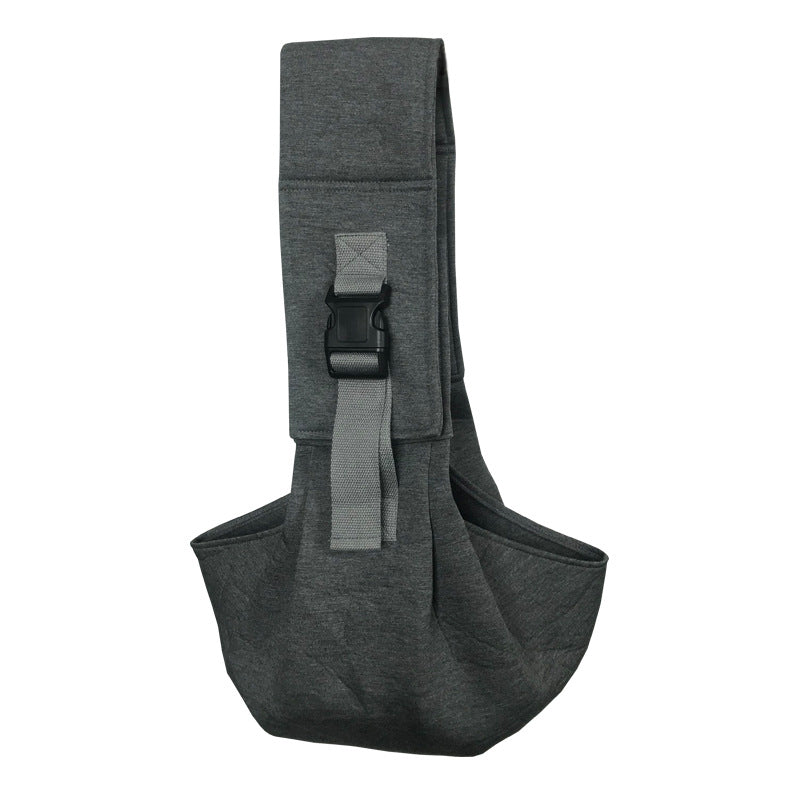 Dark Grey Adjustable Pet Carrier Sling Bag - Comfortable Wide Shoulder Strap Crossbody Tote for Cats and Small Dogs (Up to 13 lbs)